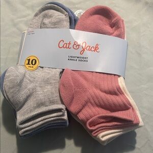 Cat & Jack Ankle Socks - Assortment of Colors Shoe Size 9 - 21/2